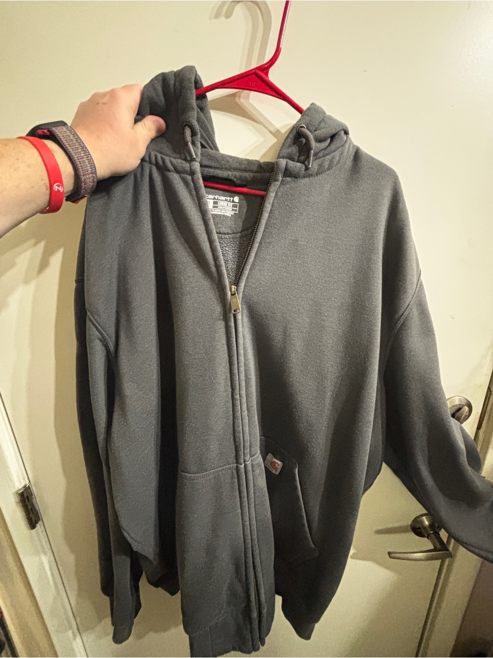 Carhartt Rain Defender Loose Fit HeavyWeight Full Zip Hoodie Carbon Heather 3XLT